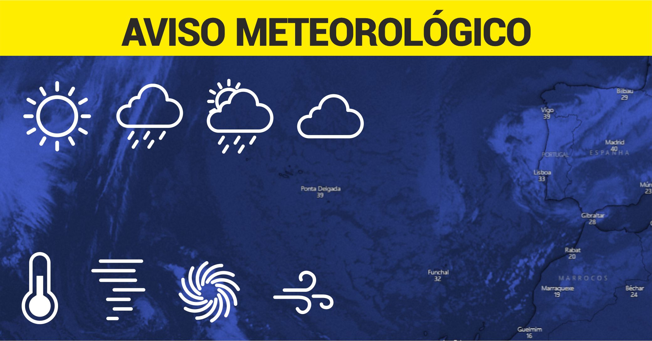 Aviso Meteorológico • Publicado a 25, Agosto de 2023